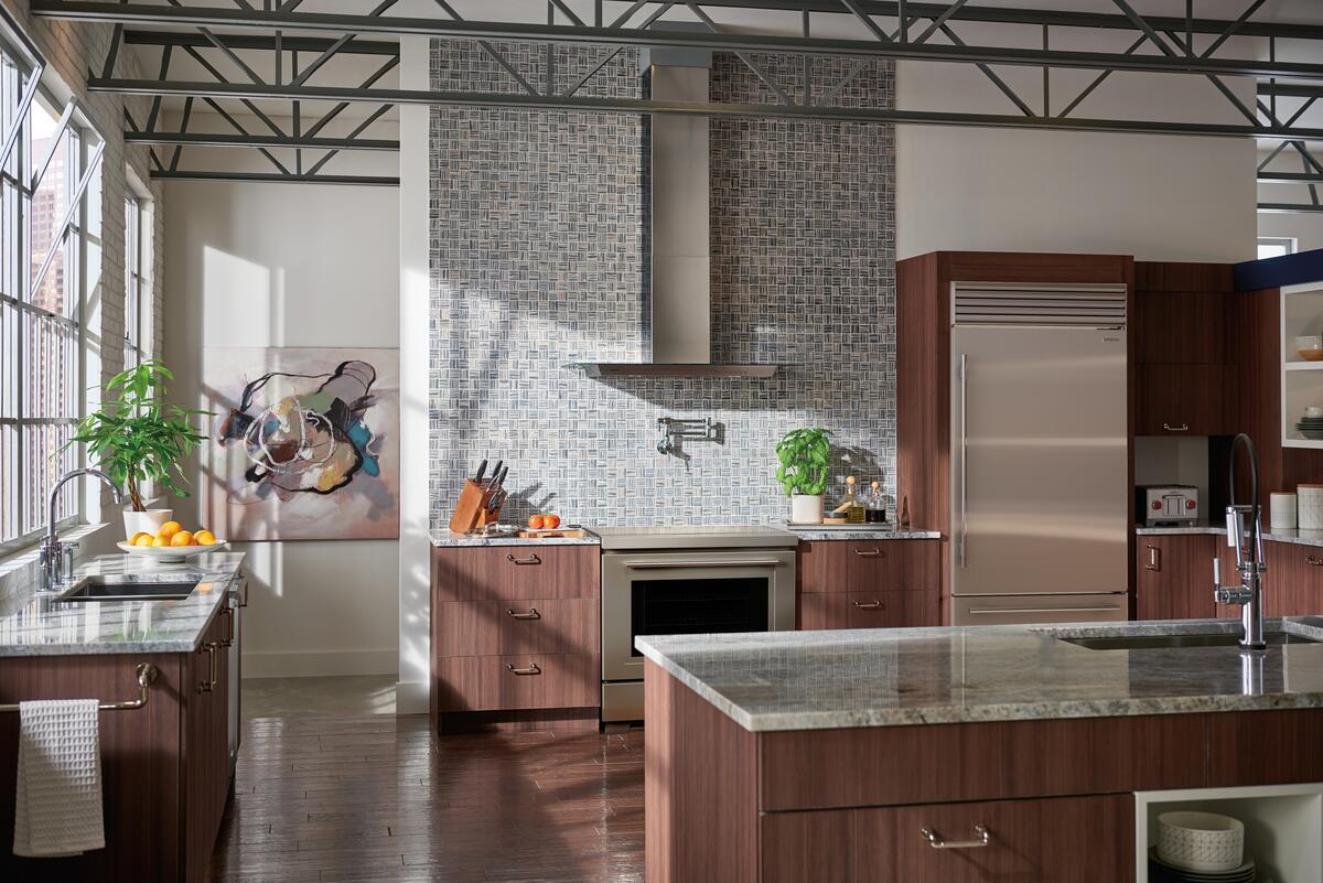 Sub-Zero CL3650USTL Classic Series Bottom Freezer Refrigerator shown in a luxury built-in kitchen setting