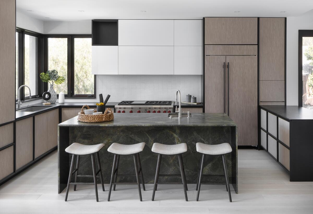 Sub-Zero CL4250SID-O Classic Built-In Side-by-Side Refrigerator shown in a luxury built-in kitchen setting