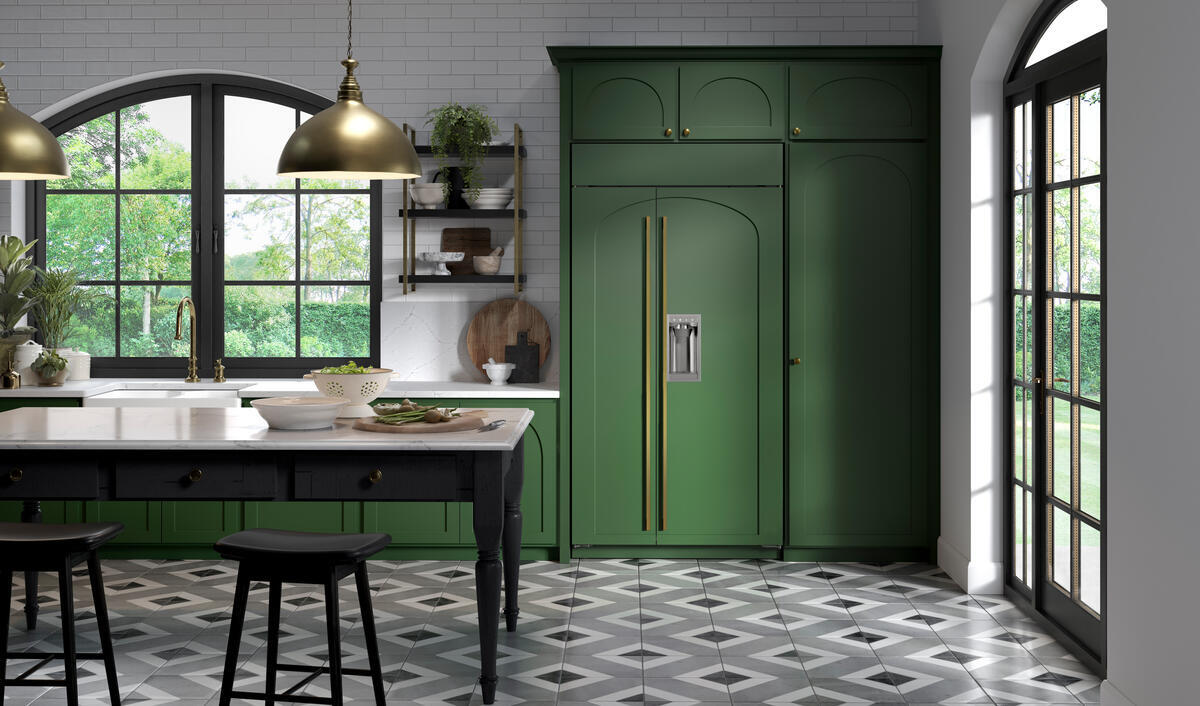 Sub-Zero CL4250SD-O Classic Built-In Side-by-Side Refrigerator shown in a luxury built-in kitchen setting