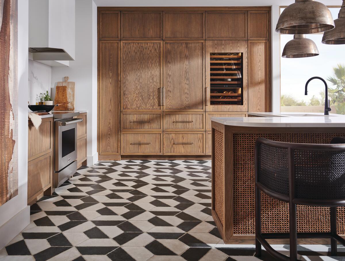 Sub-Zero DET3050R-R Designer Series Built-In Counter Depth Freezerless Refrigerator shown in a luxury built-in kitchen setting