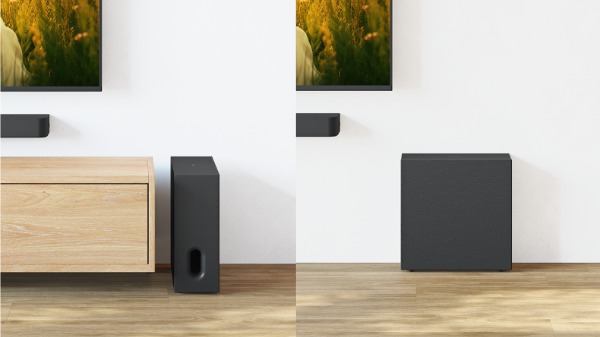 Sony SA-SW7 subwoofer positioned in a modern home living space