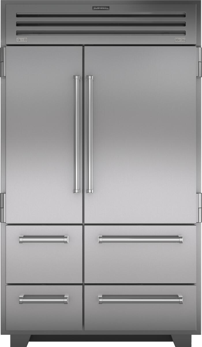 Sub-Zero Pro Series Built-In Side-by-Side Refrigerator model PRO4850 in custom panel ready finish