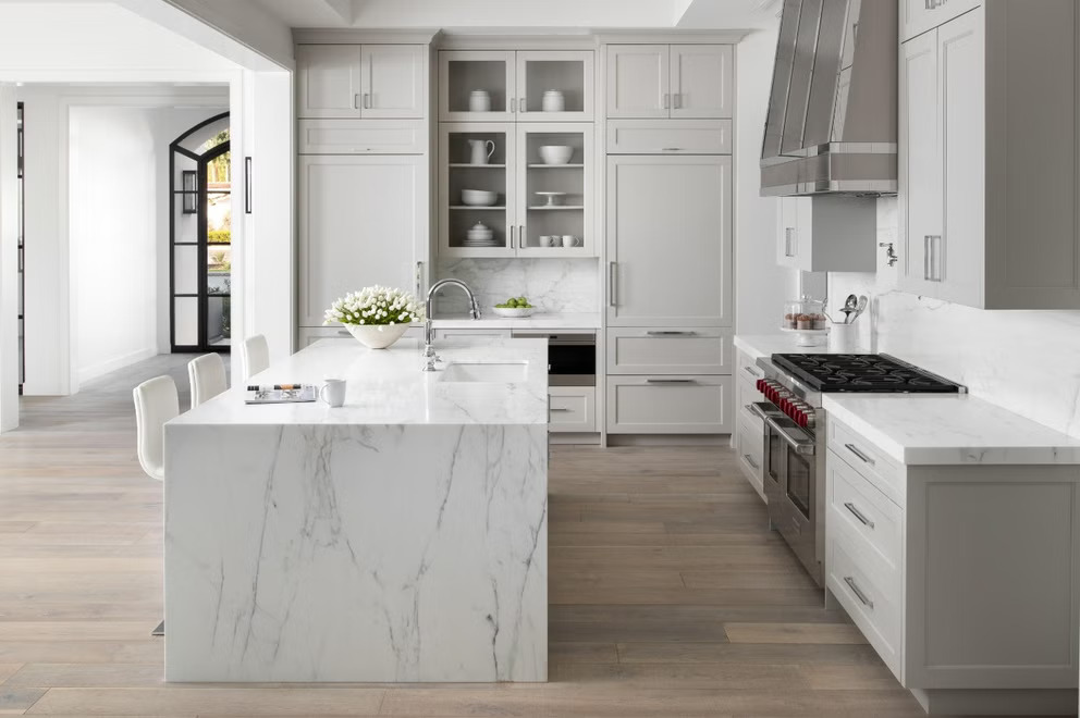 Sub-Zero DET3650R/R Designer Series Freezerless Refrigerator shown in a luxury built-in kitchen setting